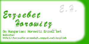 erzsebet horowitz business card